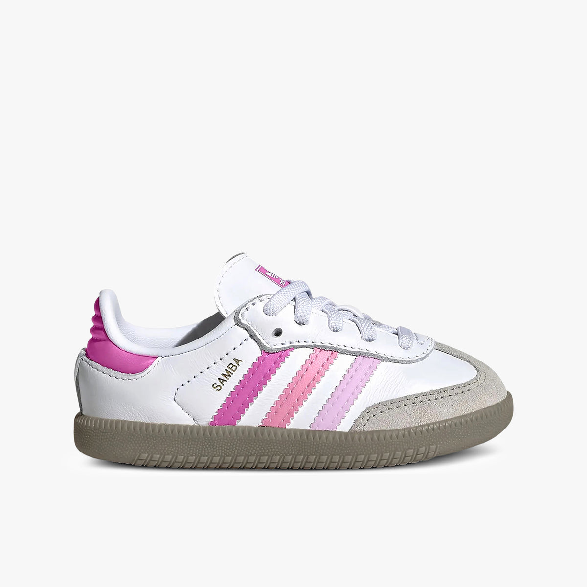 Toddler's Adidas Samba OG EL I - White/Pink