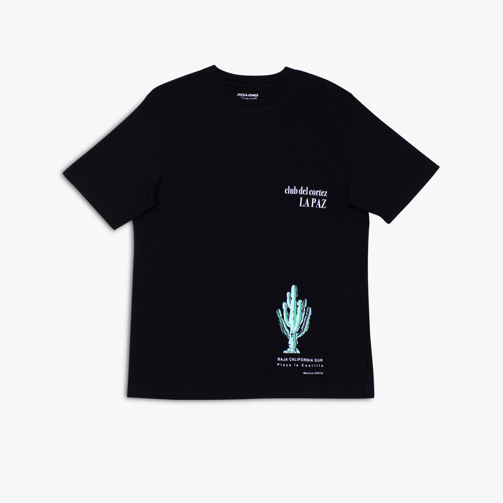 Men's Jack & Jones Belmontfront Club Del Tee - Black