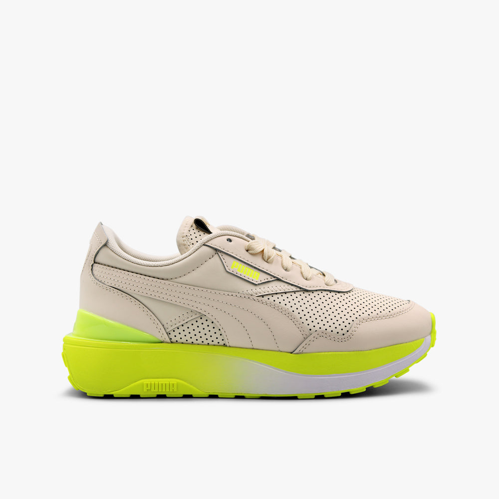 Women's Puma Cruise Rider Leather 'Eggnog/Yellow'