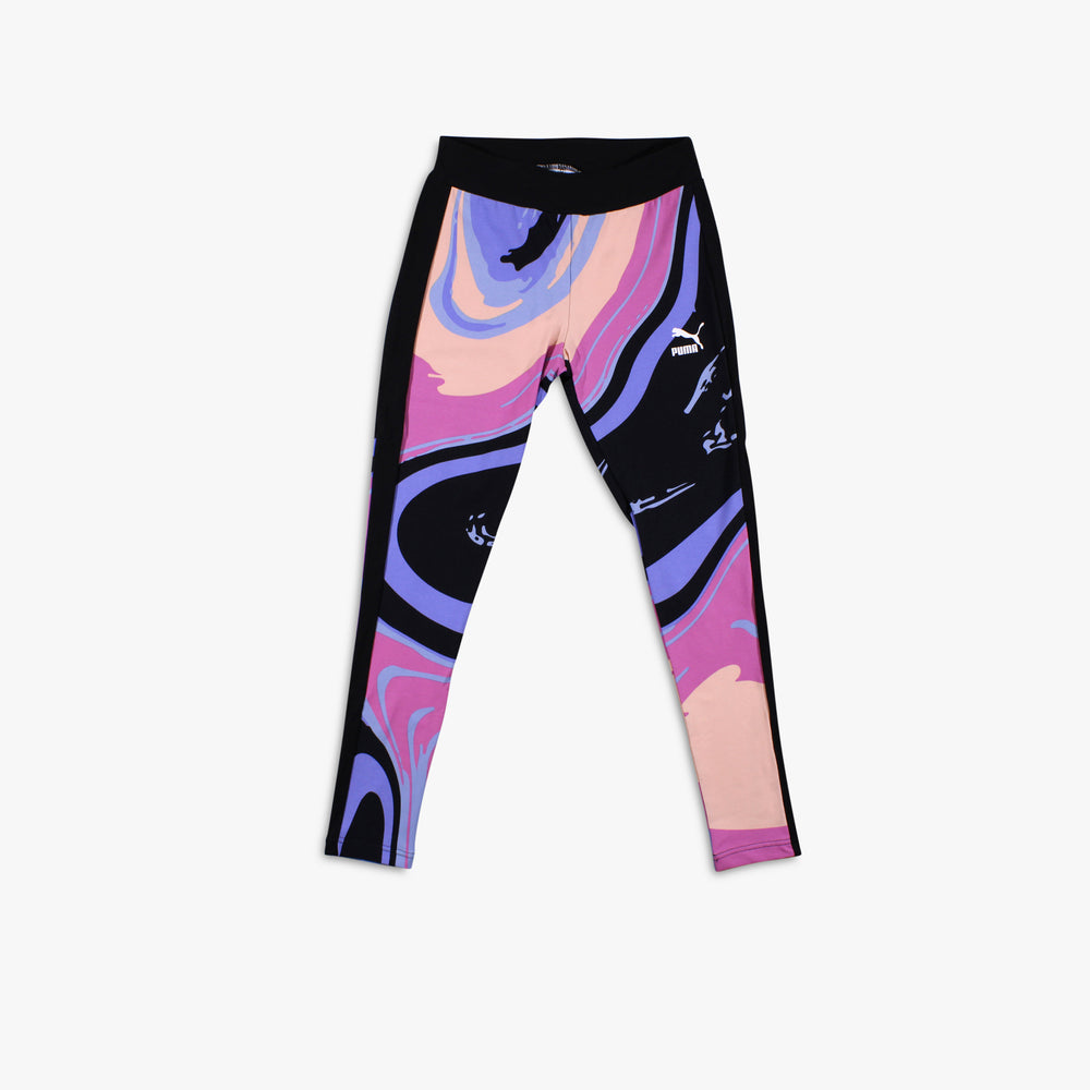 Women's Puma Marbled T7 AOP Leggings 'Baja Blue'