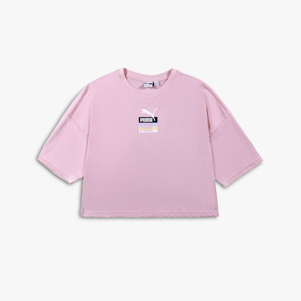 Women’s Puma Brand Love Oversized Tee 'Chalk Pink'