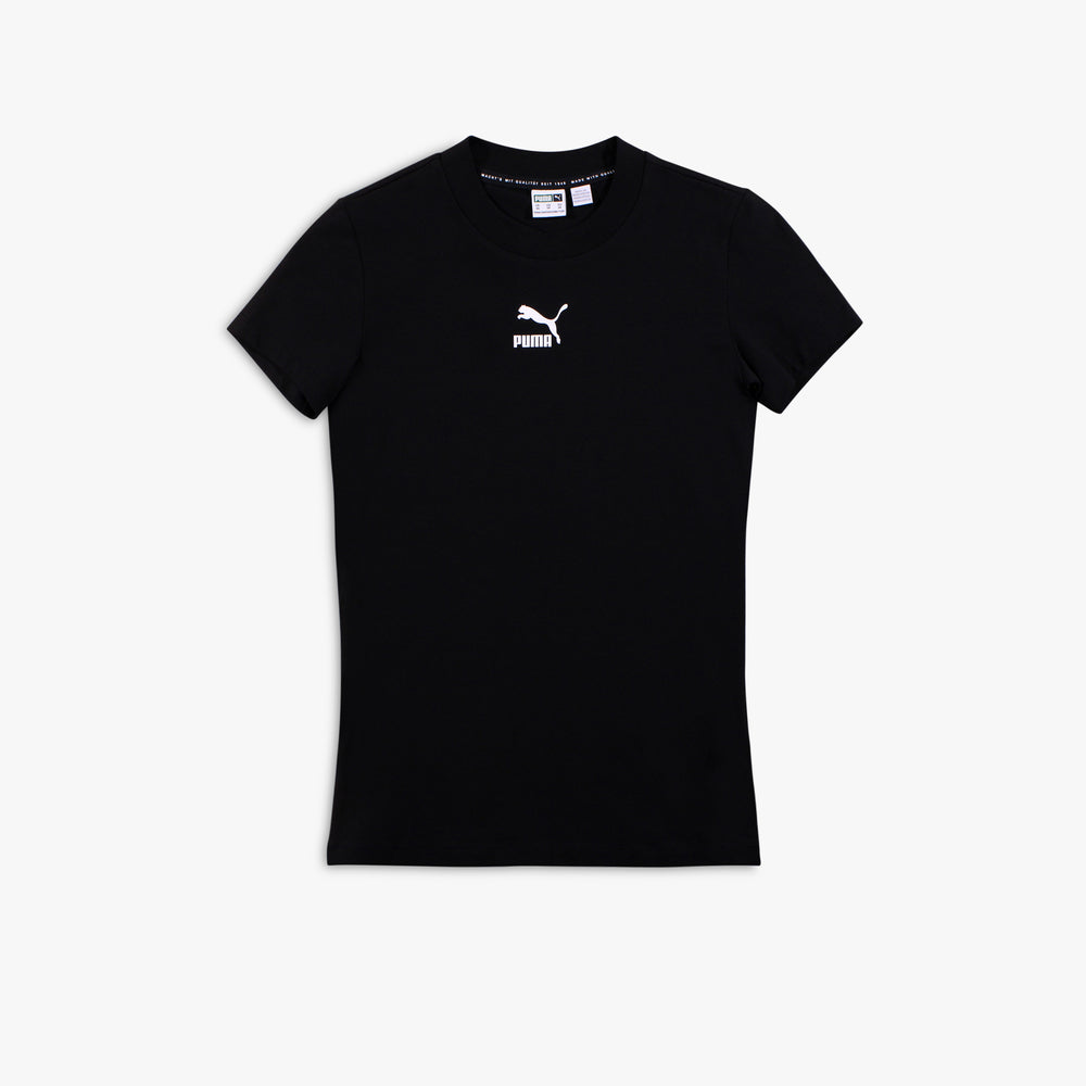 Women's Puma Classics Slim Tee - Black