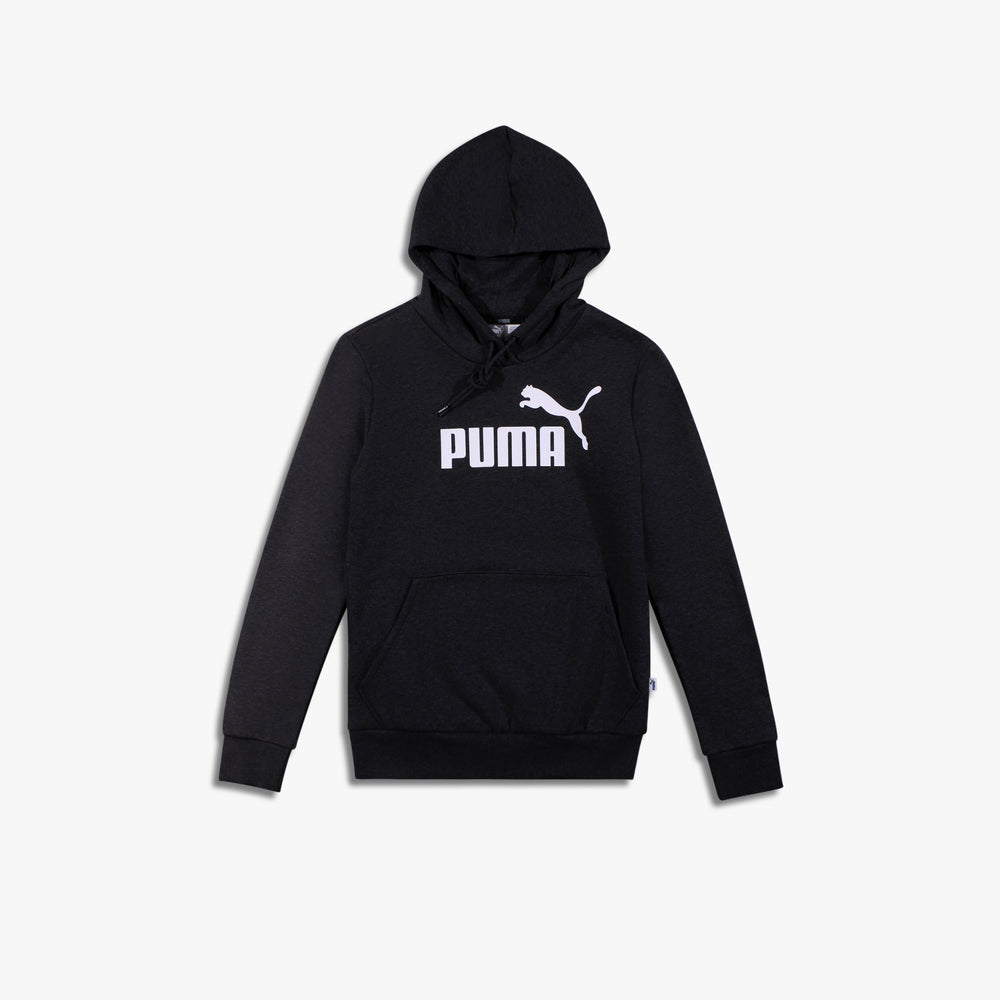 Women's Puma Essentials Logo Hoodie - Dark Grey Heather