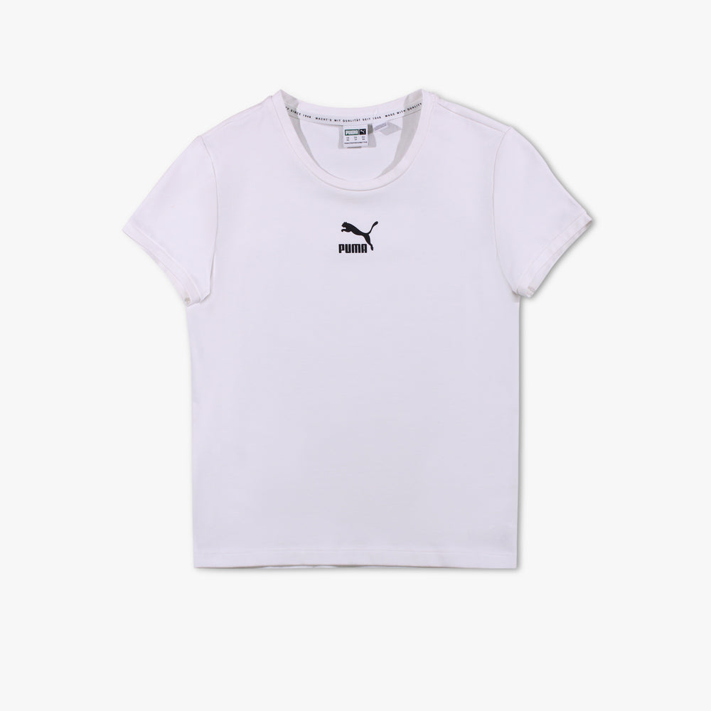 
                  
                    Women's Puma Classics Fitted Tee - White
                  
                