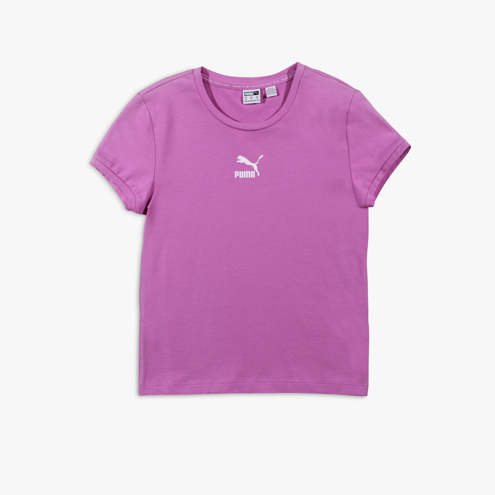 Women’s Puma Classics Fitted Tee 'Opera Mauve'