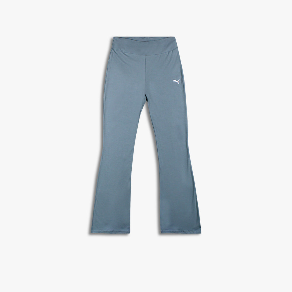 Women's Puma Essentials High-Waist Flared Leggings 'Green Moon'