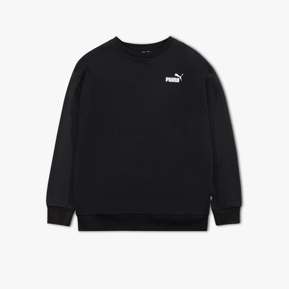 Women's Puma Essentials Relaxed Small Logo Crew - Black