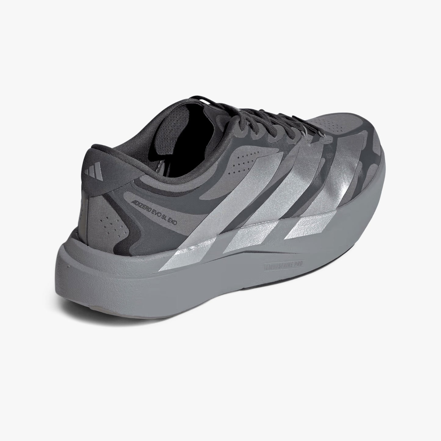 
                  
                    Men's Adidas Adizero Evo SL Exo - Grey Four / Silver Metallic / Grey Six'
                  
                