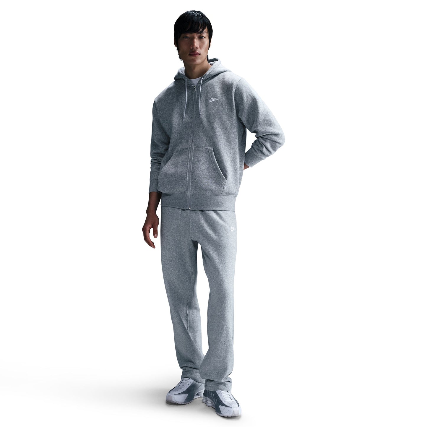 
                  
                    Men's Nike Club Full-Zip Fleece Hoodie - 'Grey'
                  
                
