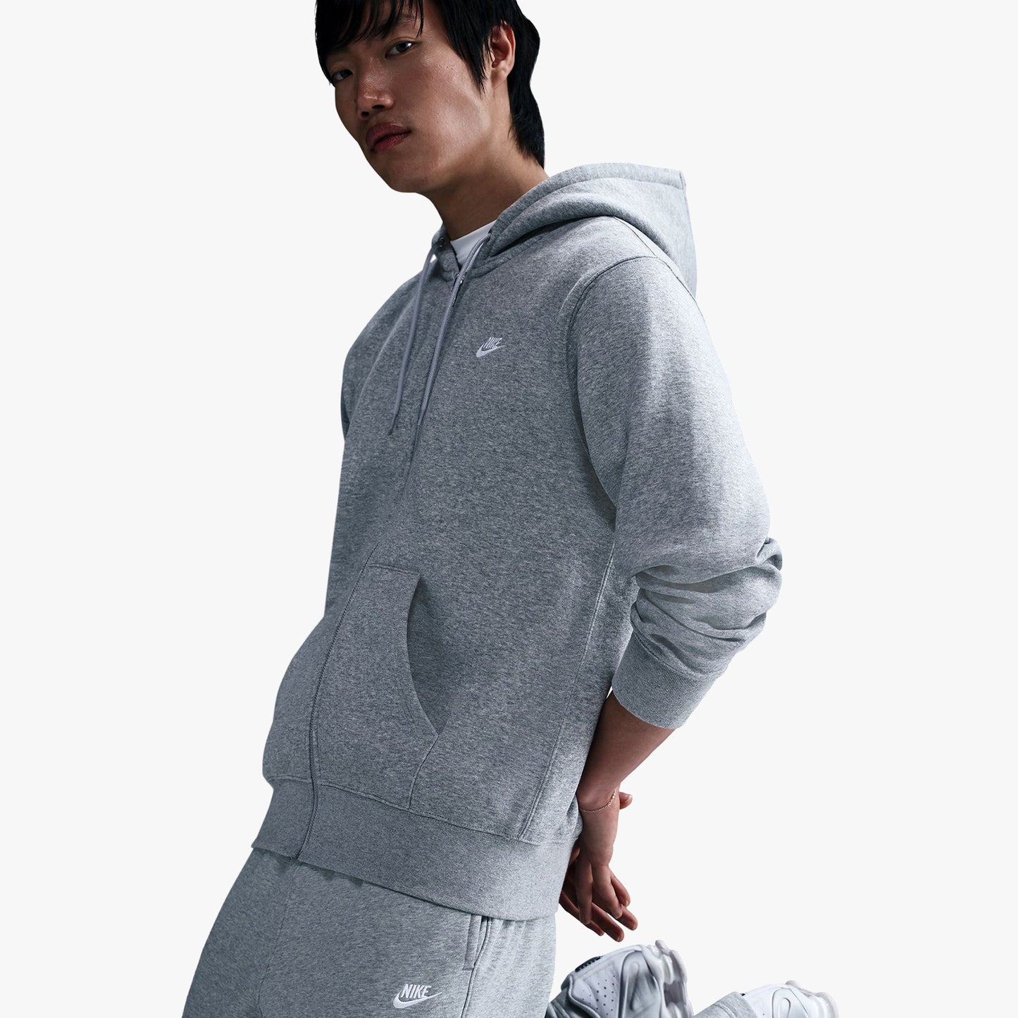 
                  
                    Men's Nike Club Full-Zip Fleece Hoodie - 'Grey'
                  
                