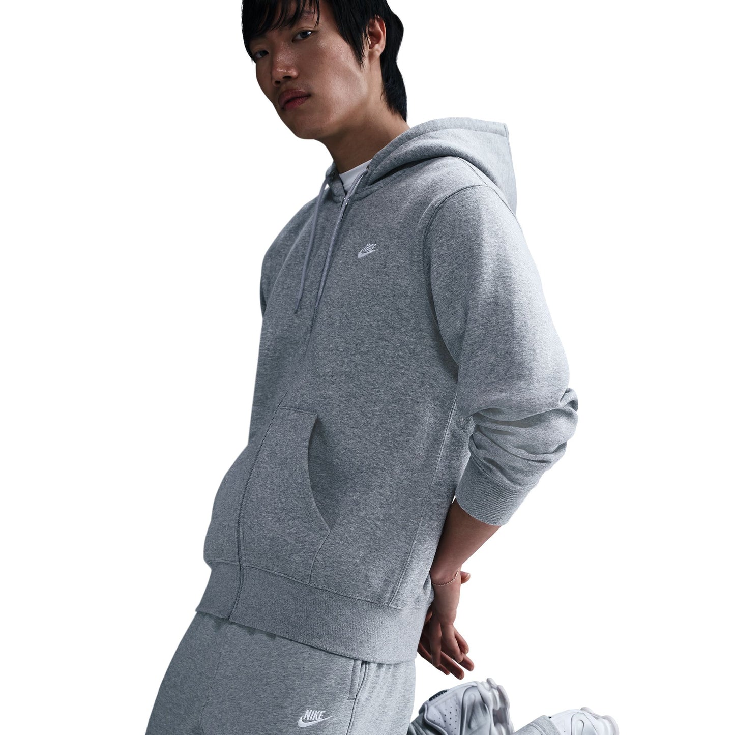 
                  
                    Men's Nike Club Full-Zip Fleece Hoodie - 'Grey'
                  
                