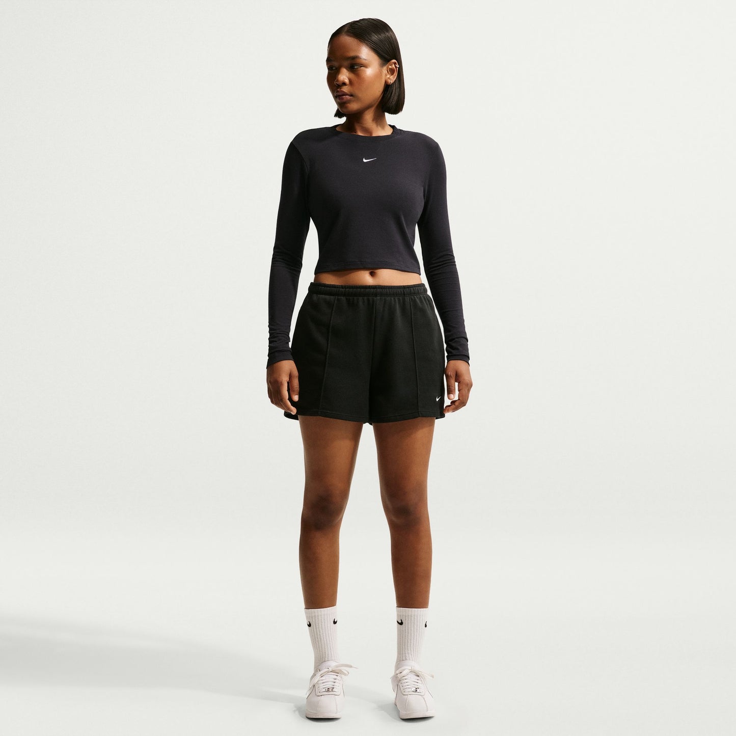 
                  
                    Women's Nike Sportswear Chill Knit Slim Long-Sleeve Cropped Top - 'Black'
                  
                