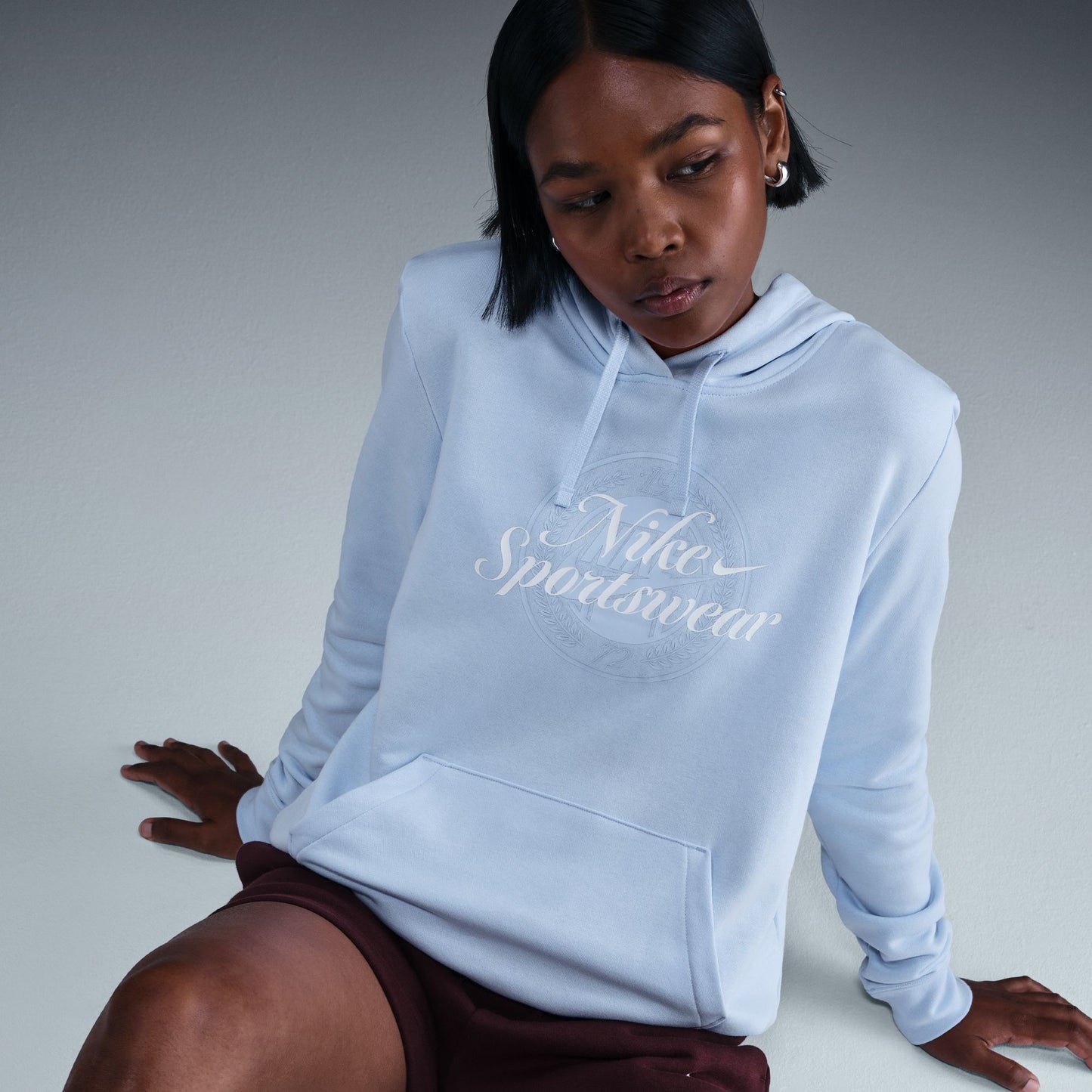 
                  
                    Women's Nike Sportswear Club Fleece Graphic Pullover Hoodie - 'Celestine Blue'
                  
                