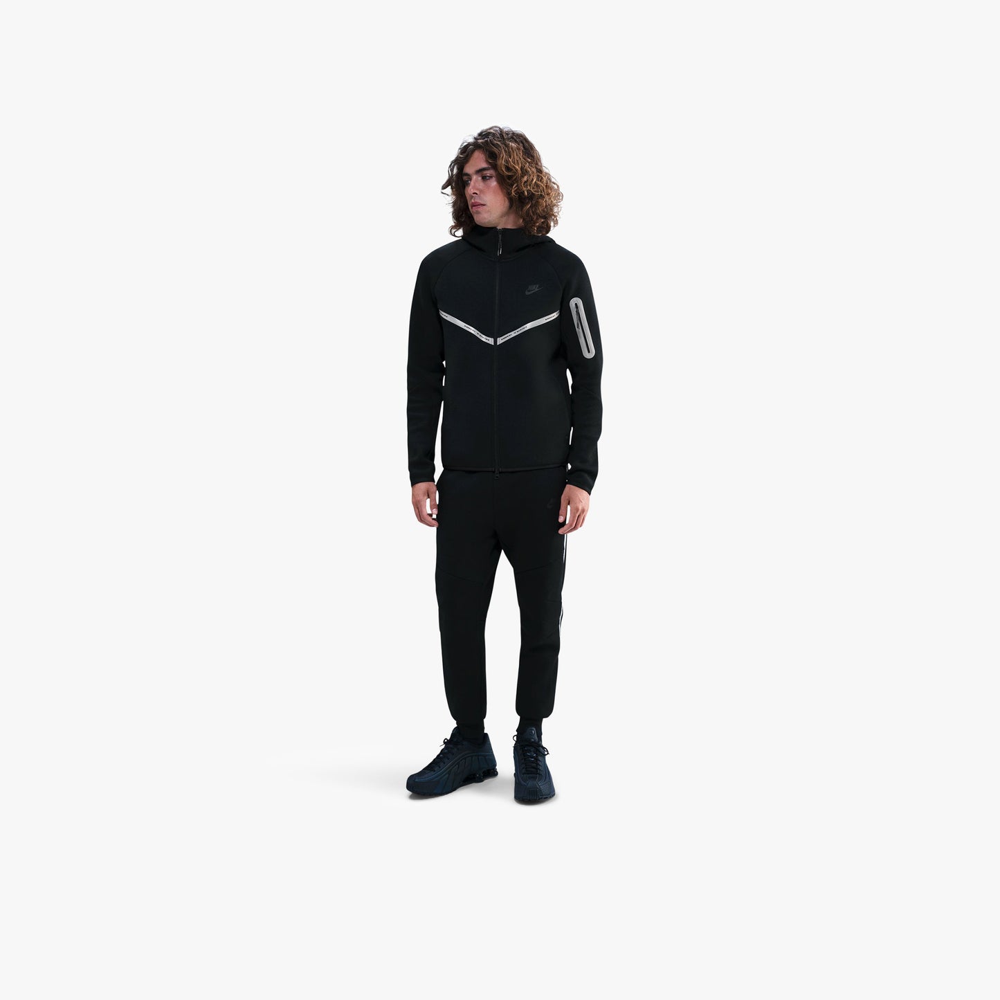 
                  
                    Men's Nike Tech Full-Zip Fleece Windrunner Jacket with Reflective Accents - 'Black'
                  
                