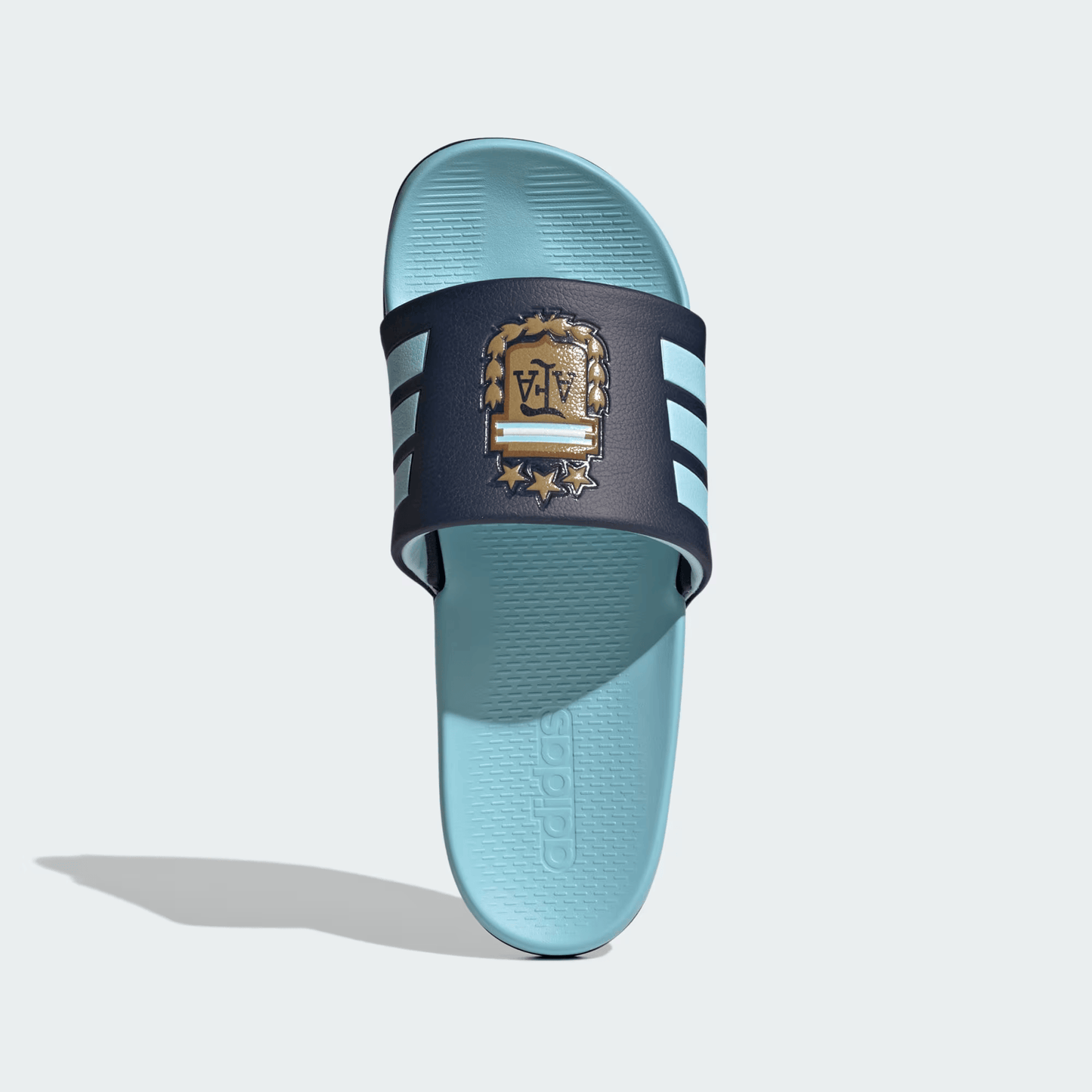 
                  
                    Men's Adidas Adilette Comfort 2.0 Argentina Slides - 'Night Navy / Dark Football Gold / Icey Blue'
                  
                