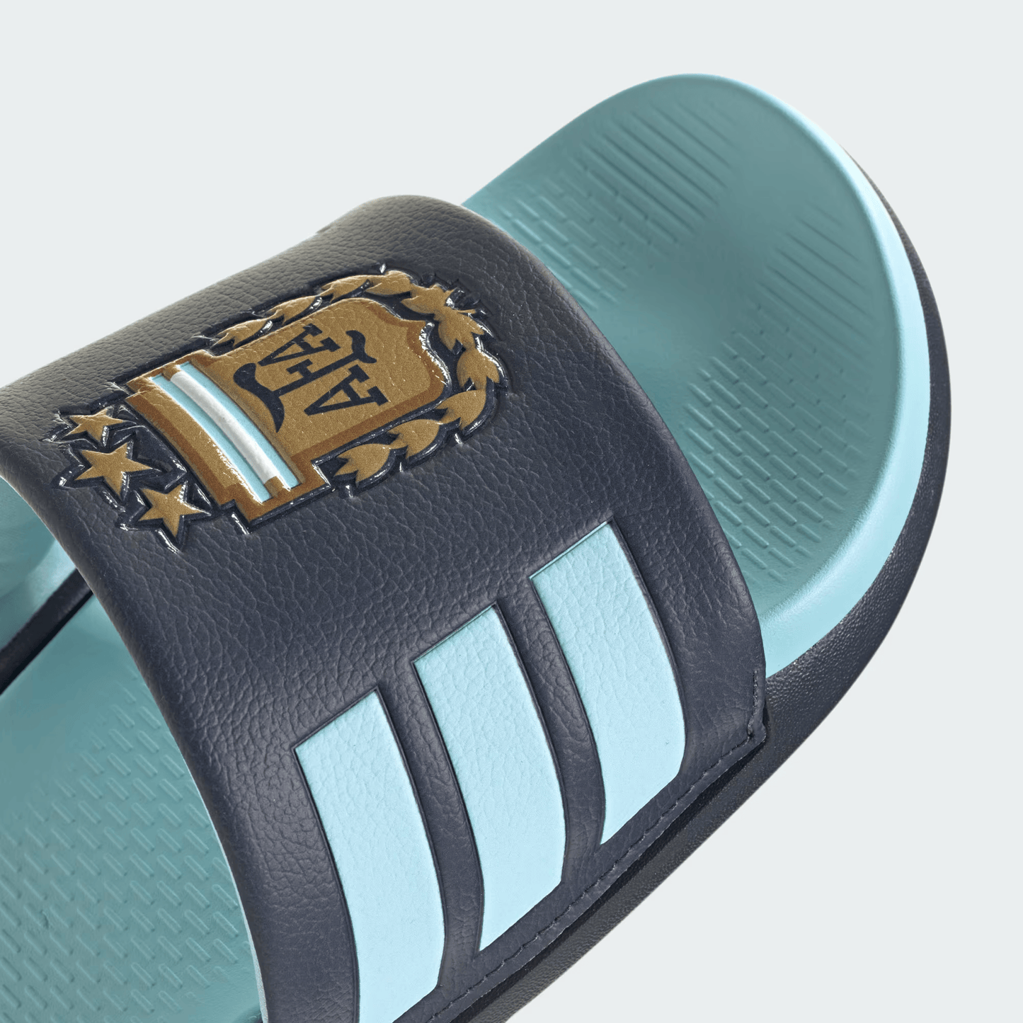 
                  
                    Men's Adidas Adilette Comfort 2.0 Argentina Slides - 'Night Navy / Dark Football Gold / Icey Blue'
                  
                
