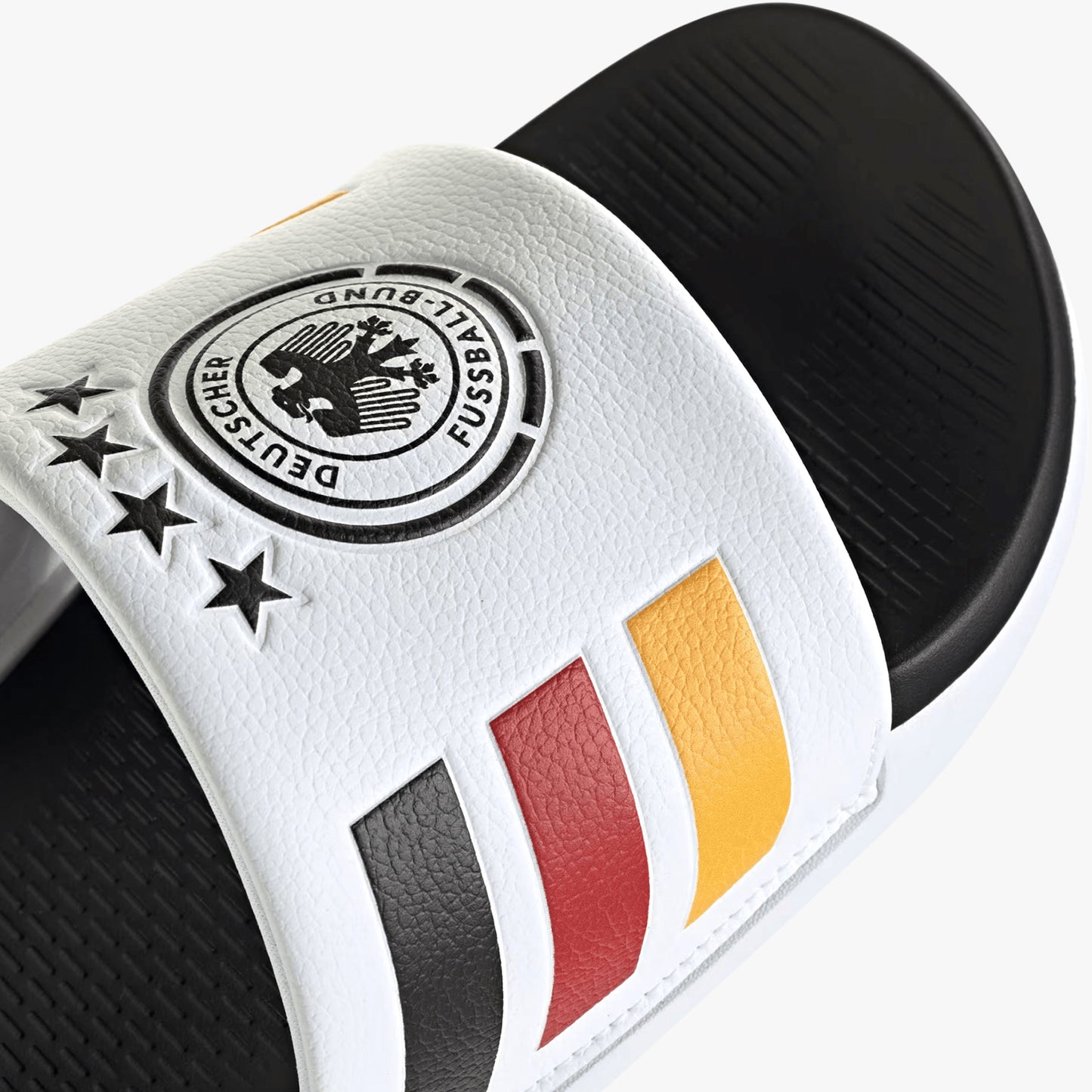 
                  
                    Men's Adilette Comfort 2.0 Germany Slides - 'Cloud White / Core Black / Collegiate Gold'
                  
                