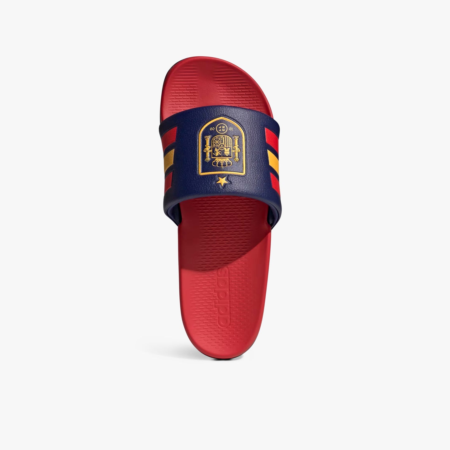 
                  
                    Men's Adidas Adilette Comfort 2.0 Spain Slides - 'Dark Blue / Vivid Red / Crew Yellow'
                  
                