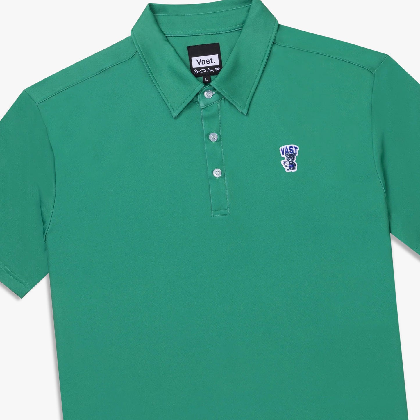 
                  
                    Men's Vast Aqua Terra Formosa Bear Polo - Green
                  
                