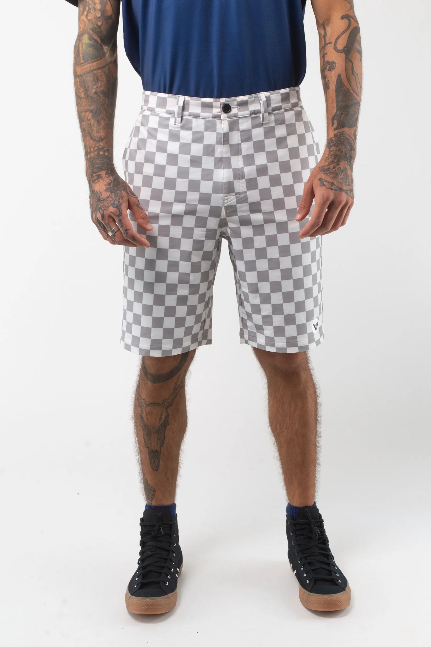 
                  
                    Men's Vast Check Hybrid Short - 'Heather Grey'
                  
                