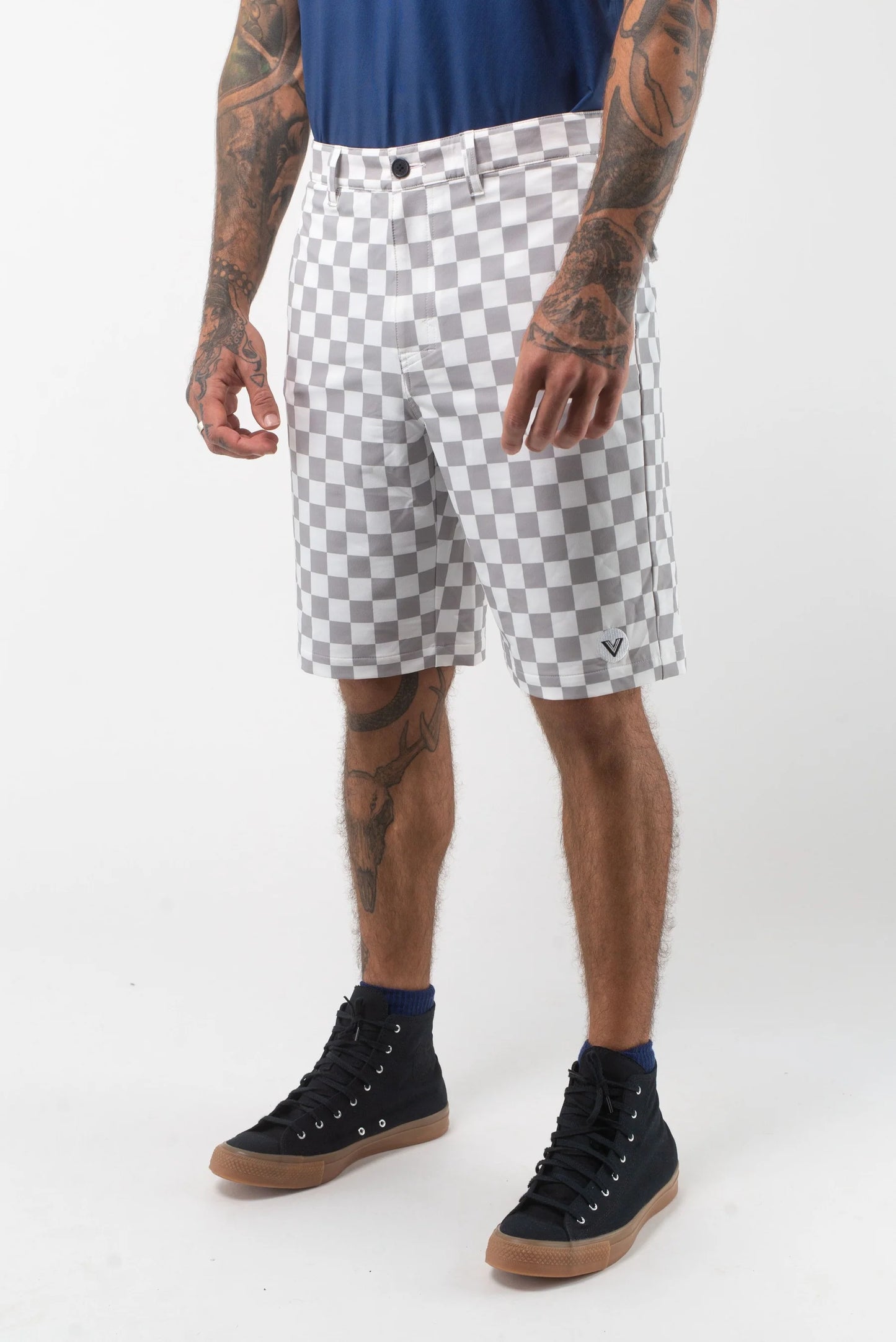 
                  
                    Men's Vast Check Hybrid Short - 'Heather Grey'
                  
                