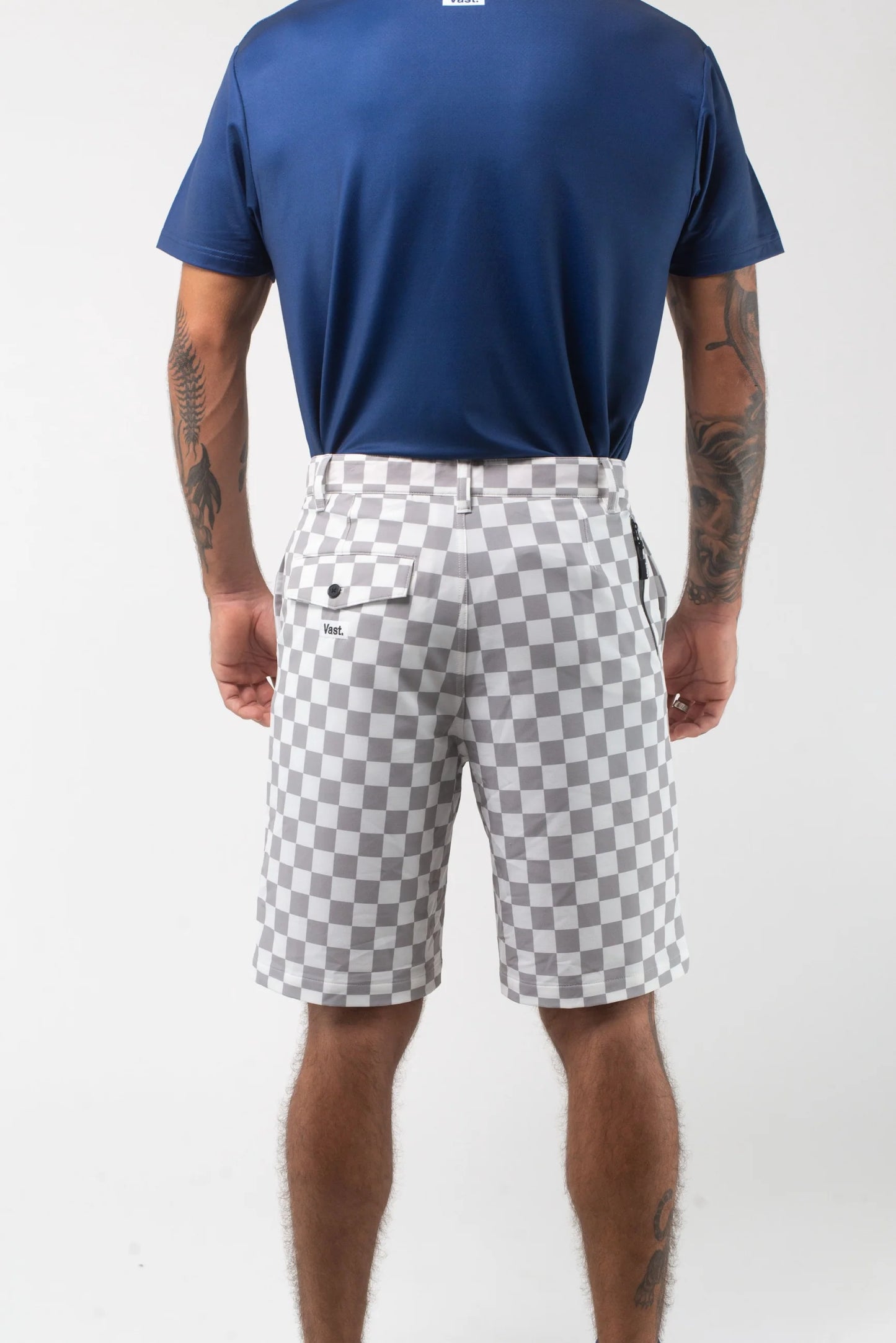 
                  
                    Men's Vast Check Hybrid Short - 'Heather Grey'
                  
                