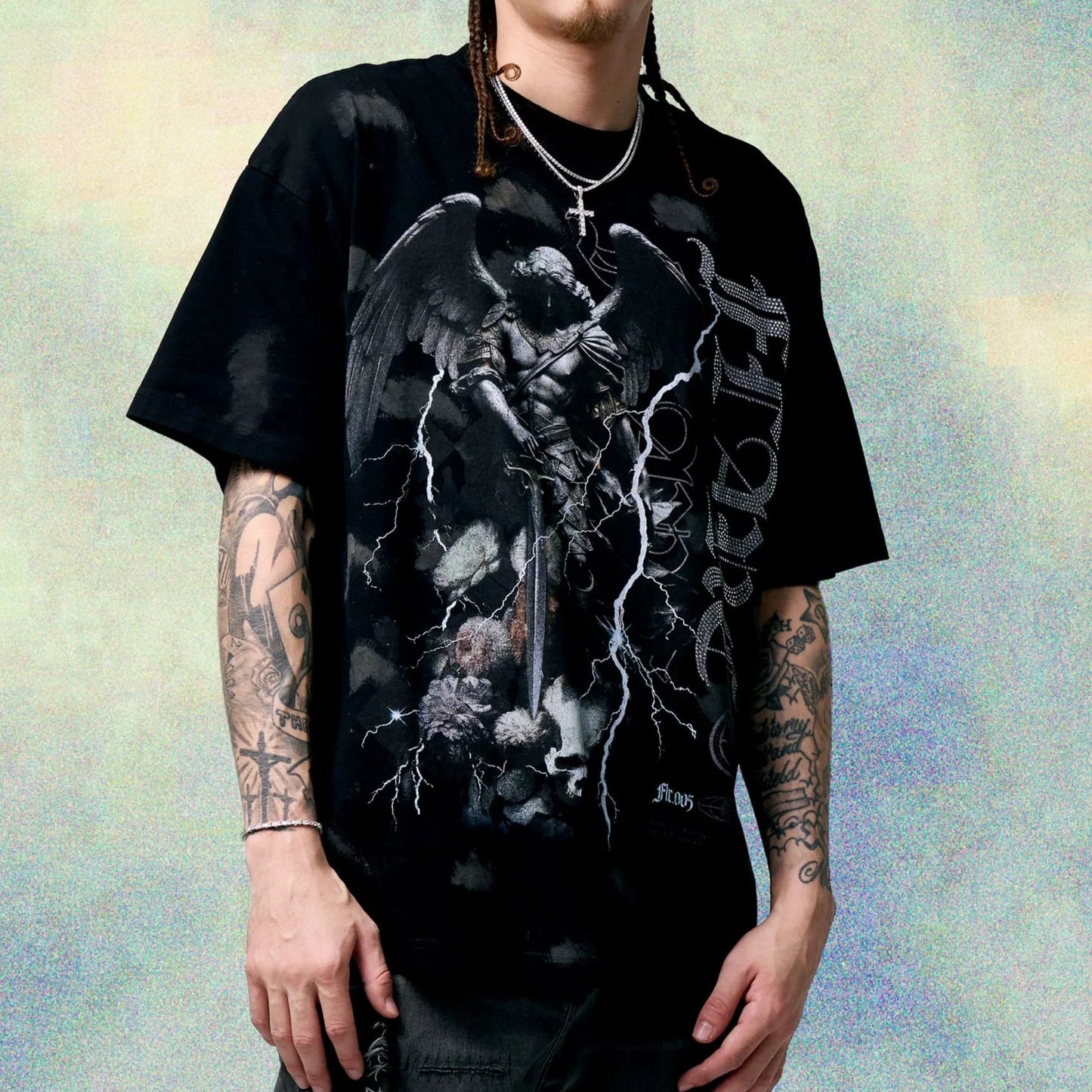 
                  
                    Men's Flare Devine Watcher T-Shirt - 'Black Splatter'
                  
                