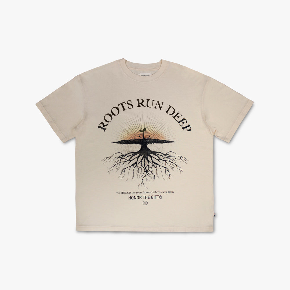 Men's Honor The Gift Roots Run Deep SS Tee - Bone