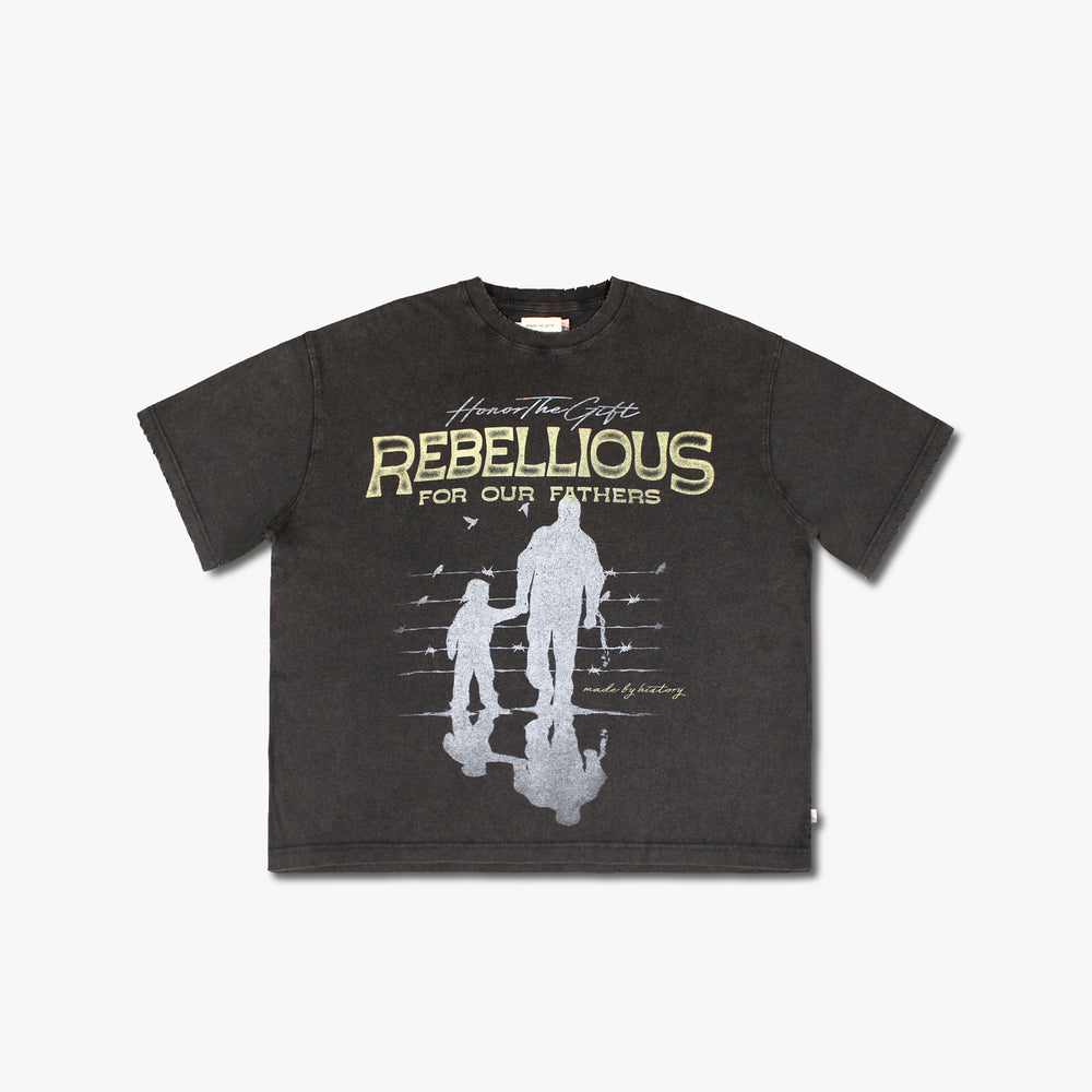 Men's Honor The Gift Rebellious For Our Fathers SS Tee - Black