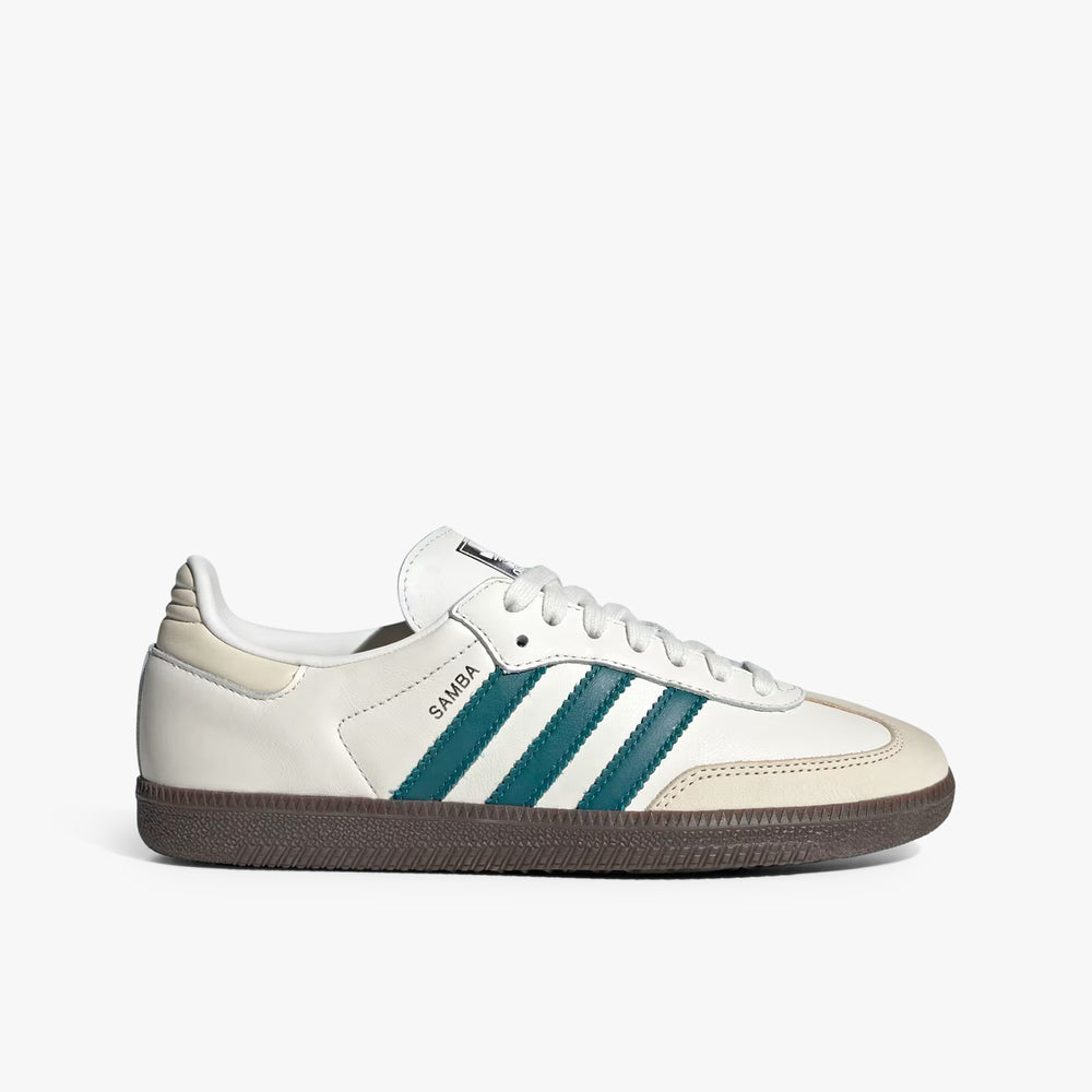Women's Adidas Samba OG - Cloud White Legacy Teal Women's Adidas Samba OG - Cloud White Legacy Teal
