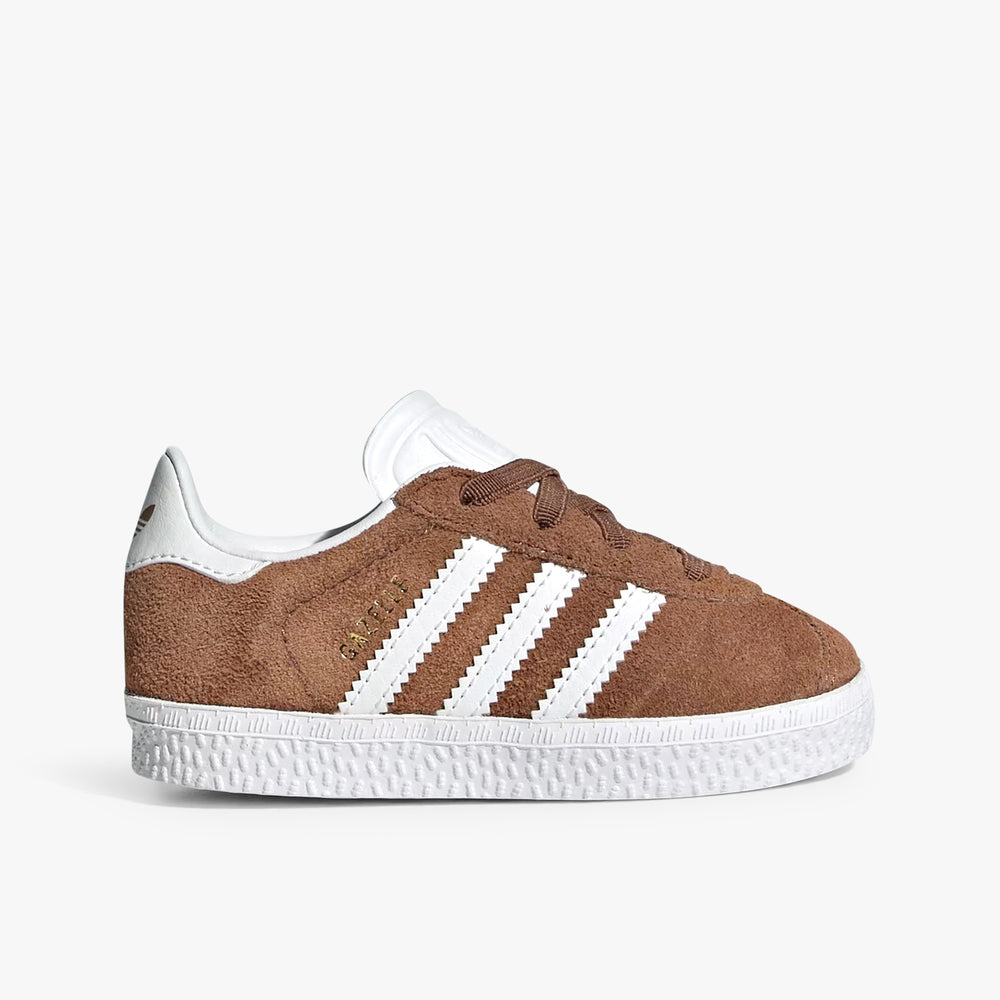 Toddler Adidas Gazelle Comfort EL I - Brown/White Toddler Adidas Gazelle Comfort EL I - Brown/White