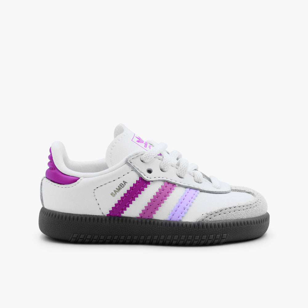 Toddler's Adidas Samba OG EL I - White/Purple/Pink