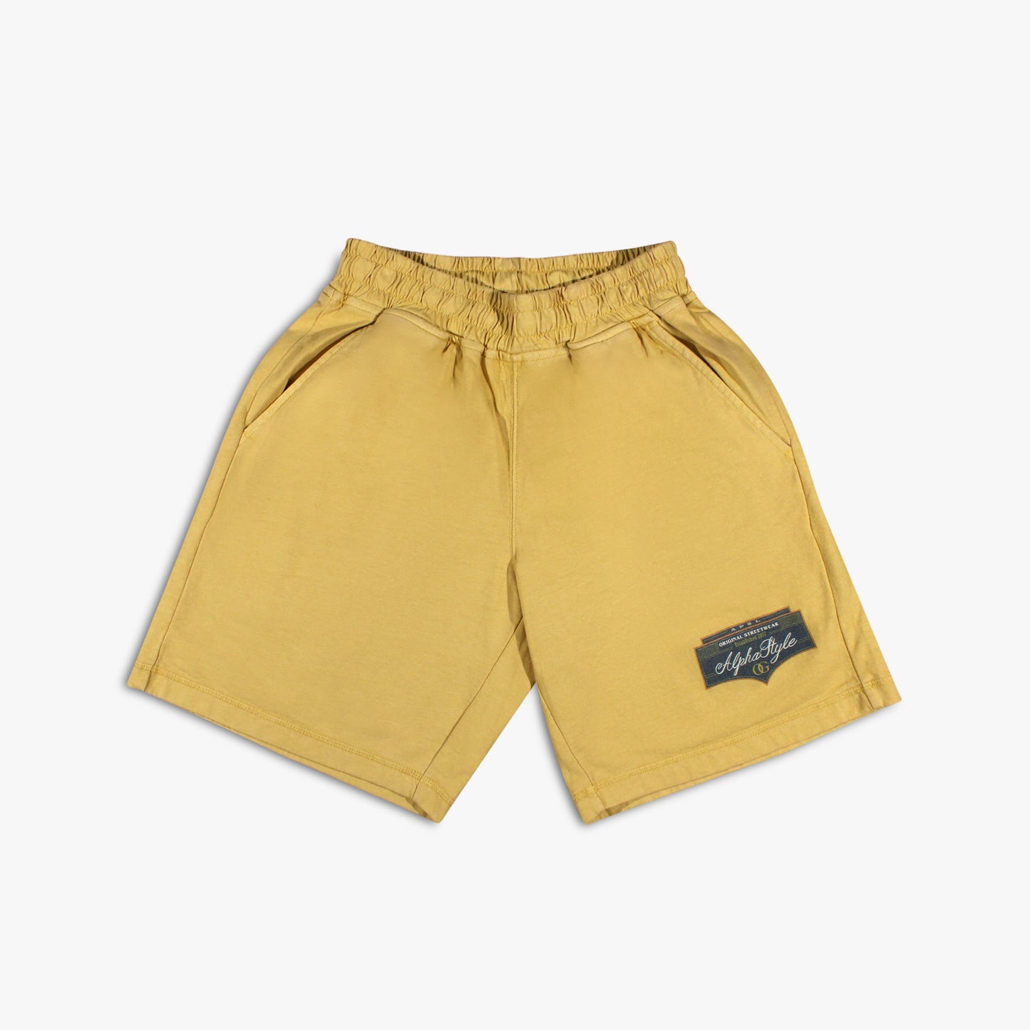 
                  
                    Men's AlphaStyle Chad Badge Knit Short - Yellow
                  
                
