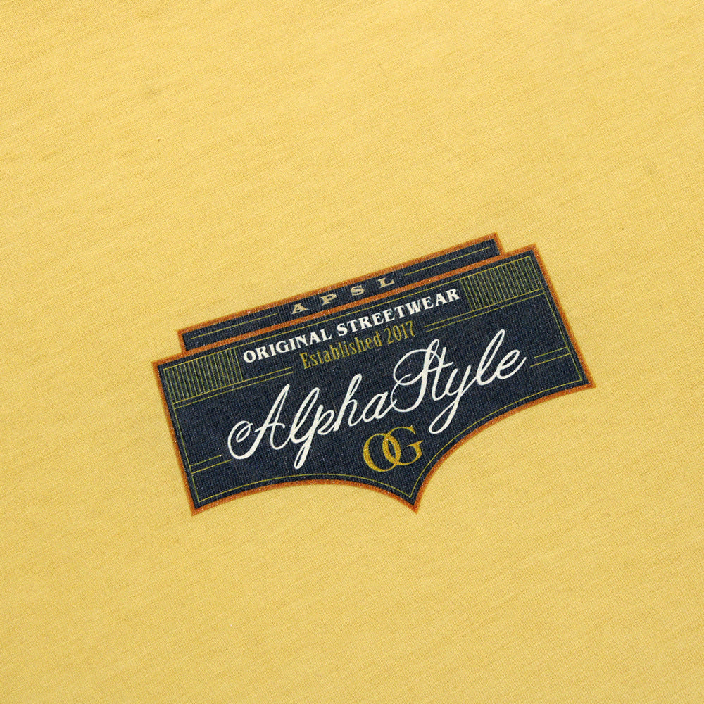 
                  
                    Men's AlphaStyle Arden Badge Tee - Yellow
                  
                