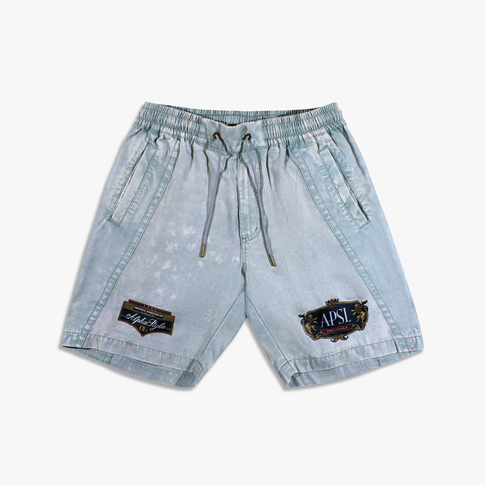 Men's AlphaStyle Peter Garment Dyed Shorts - Green