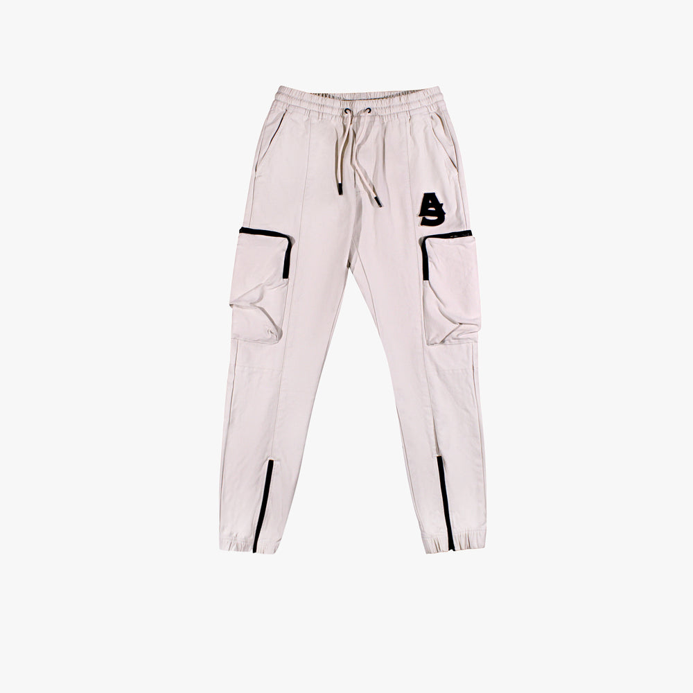 Unisex AlphaStyle Perry Zip Joggers - Bone