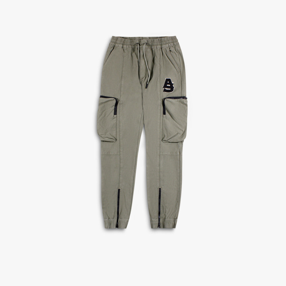 Unisex AlphaStyle Perry Zip Joggers - Dark Olive