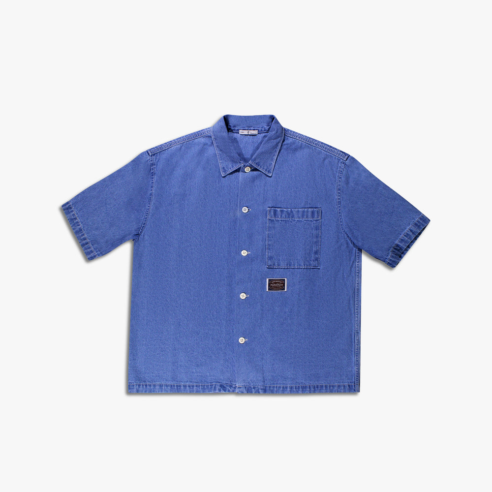 Men's AlphaStyle Picabo Denim Shirt - Faded Blue