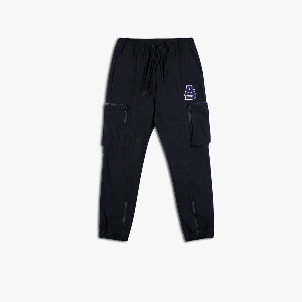 Unisex AlphaStyle Perry Zip Joggers - Black