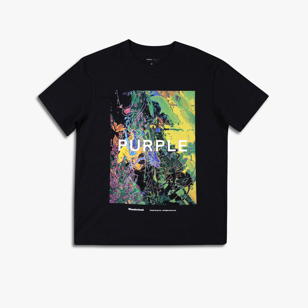 Men's PURPLE Wonderland Tee - Black
