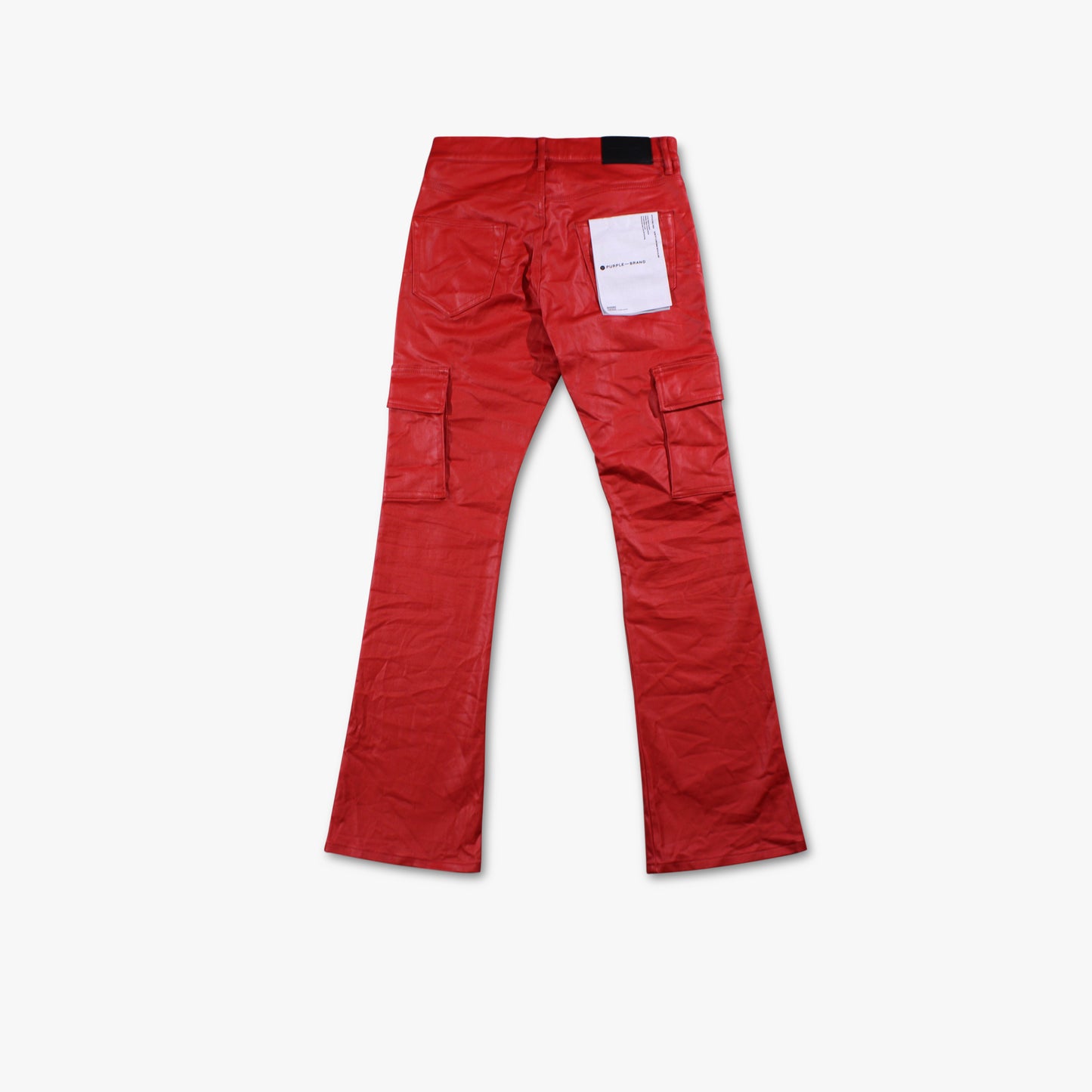 
                  
                    Men's PURPLE - Patent Film Cargo Denim Pant - Red
                  
                