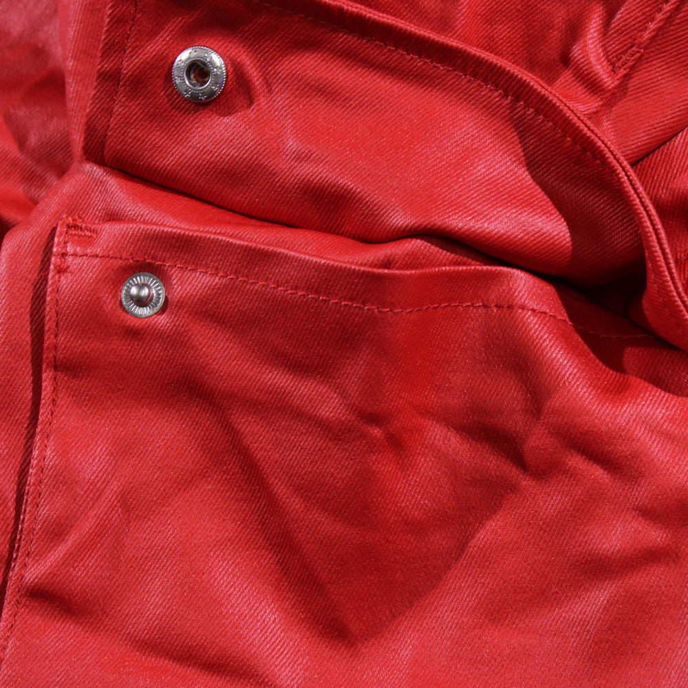 
                  
                    Men's PURPLE - Patent Film Cargo Denim Pant - Red
                  
                