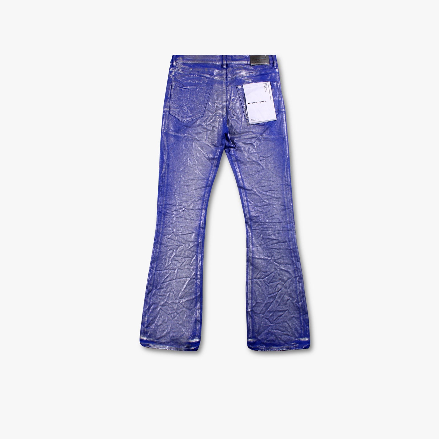 
                  
                    Men's PURPLE - Silver Foil Flare Denim Pant - Blue
                  
                