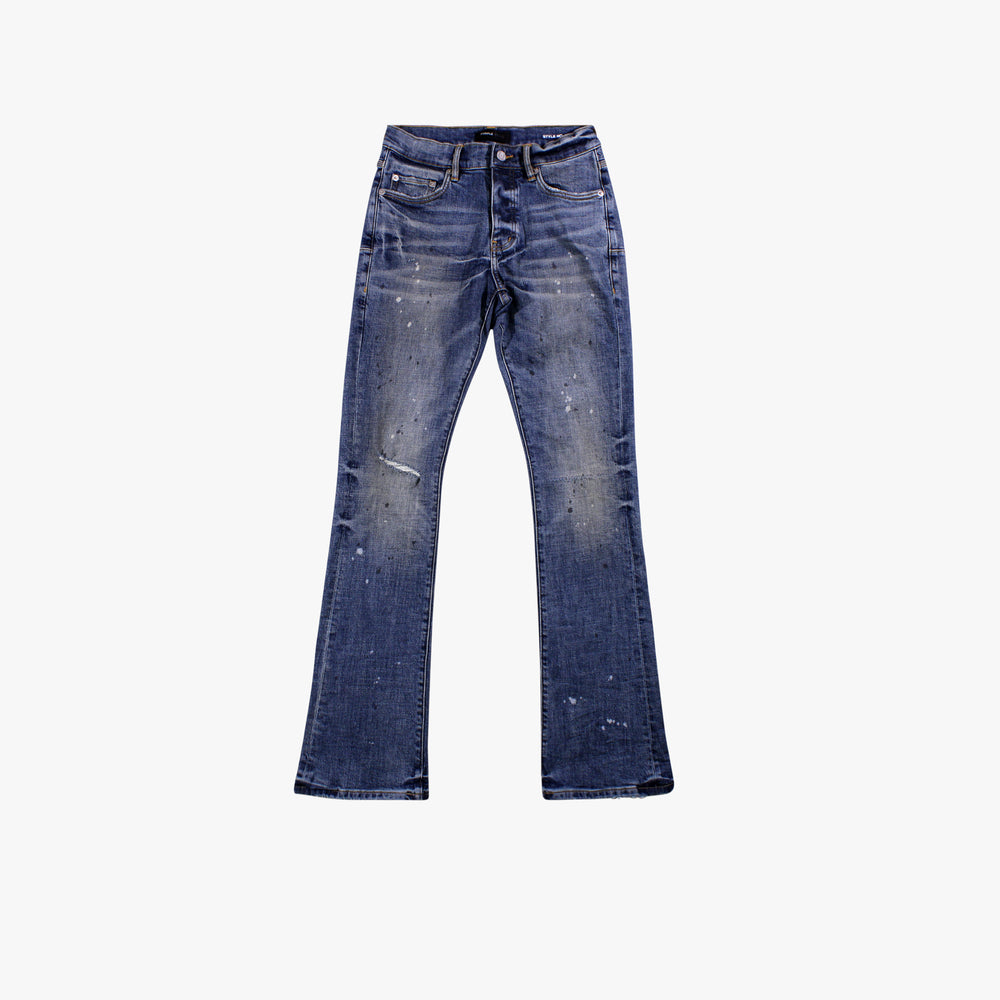 Men's PURPLE - Stretch Flare Denim Pant - Mid Indigo