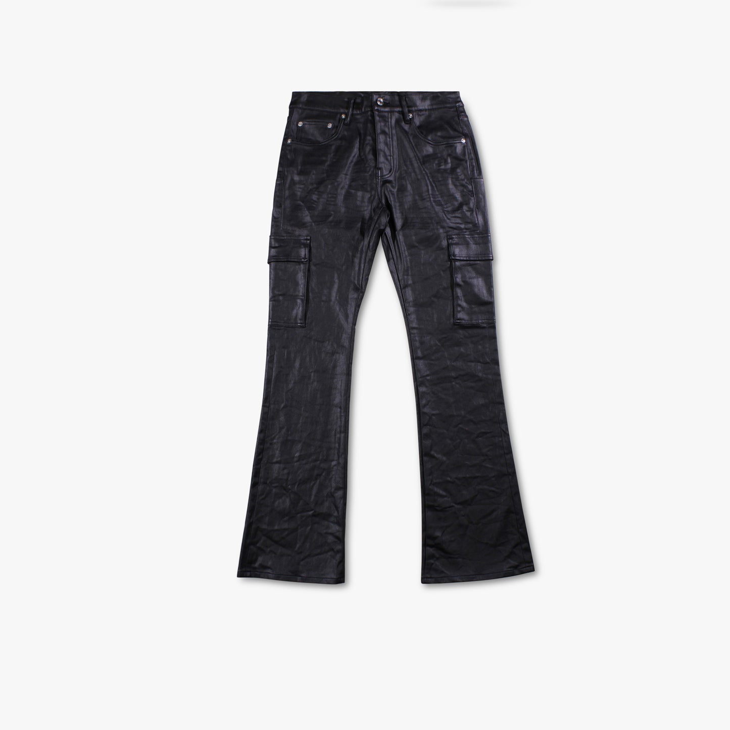
                  
                    Men's PURPLE - Patent Film Cargo Denim Pant - Black
                  
                