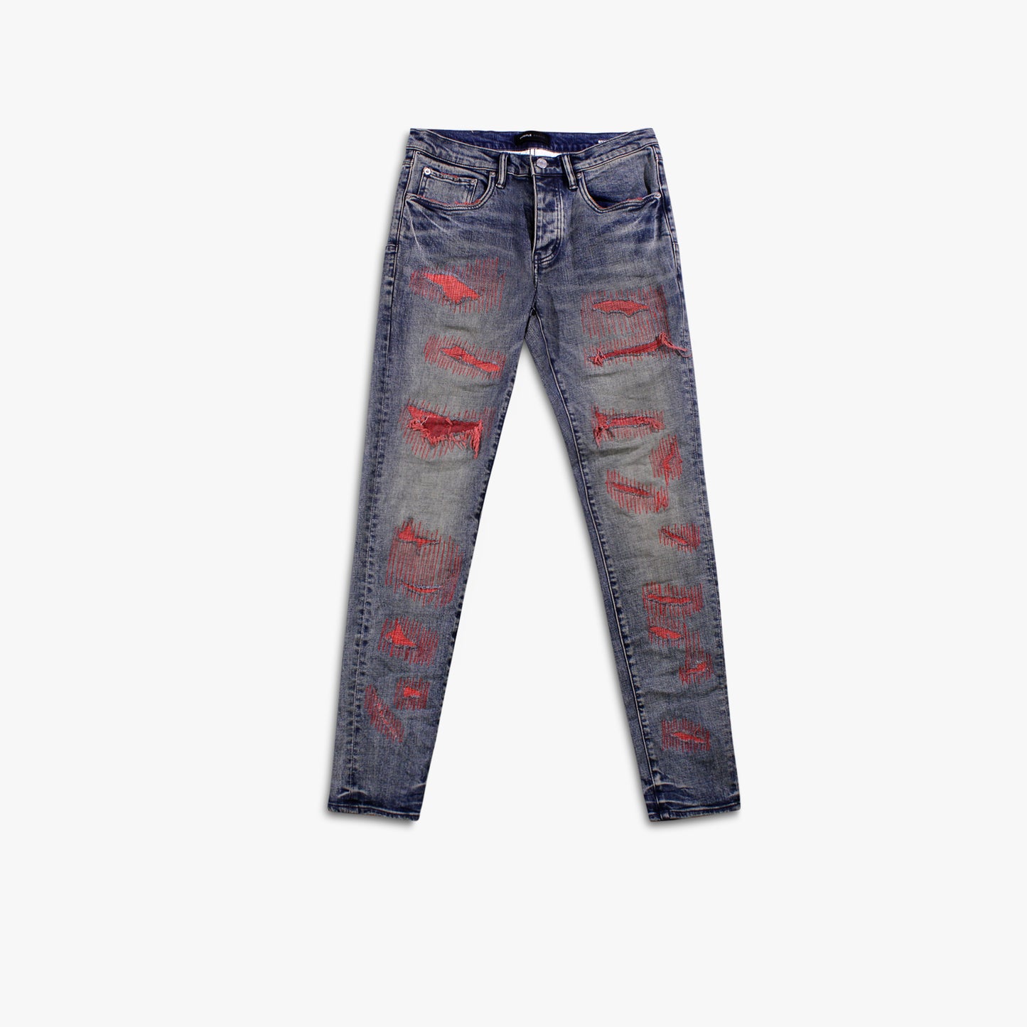
                  
                    Men's PURPLE - Red Weft Blowout Denim Pant - Mid Indigo
                  
                