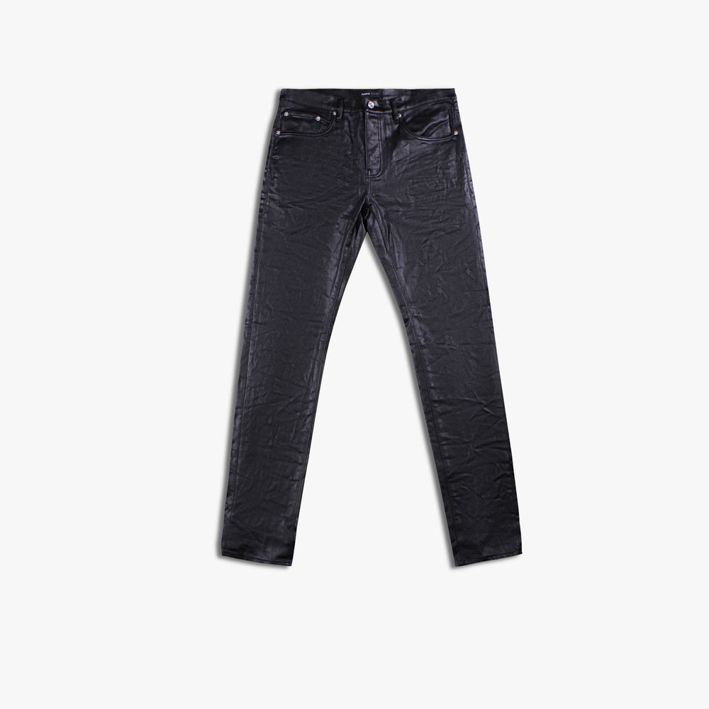Men's PURPLE - Patent Film Denim Pant -  Black