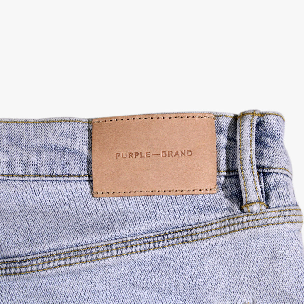
                  
                    Men's PURPLE - Flocked Painted Wordmark Denim Pant - Light Indigo
                  
                