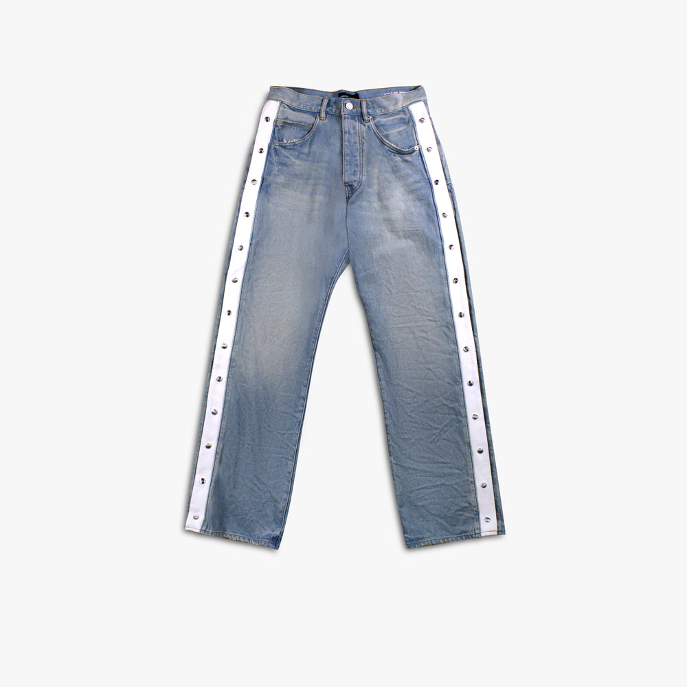 Men's PURPLE Tearaway Side Snaps - Light Indigo