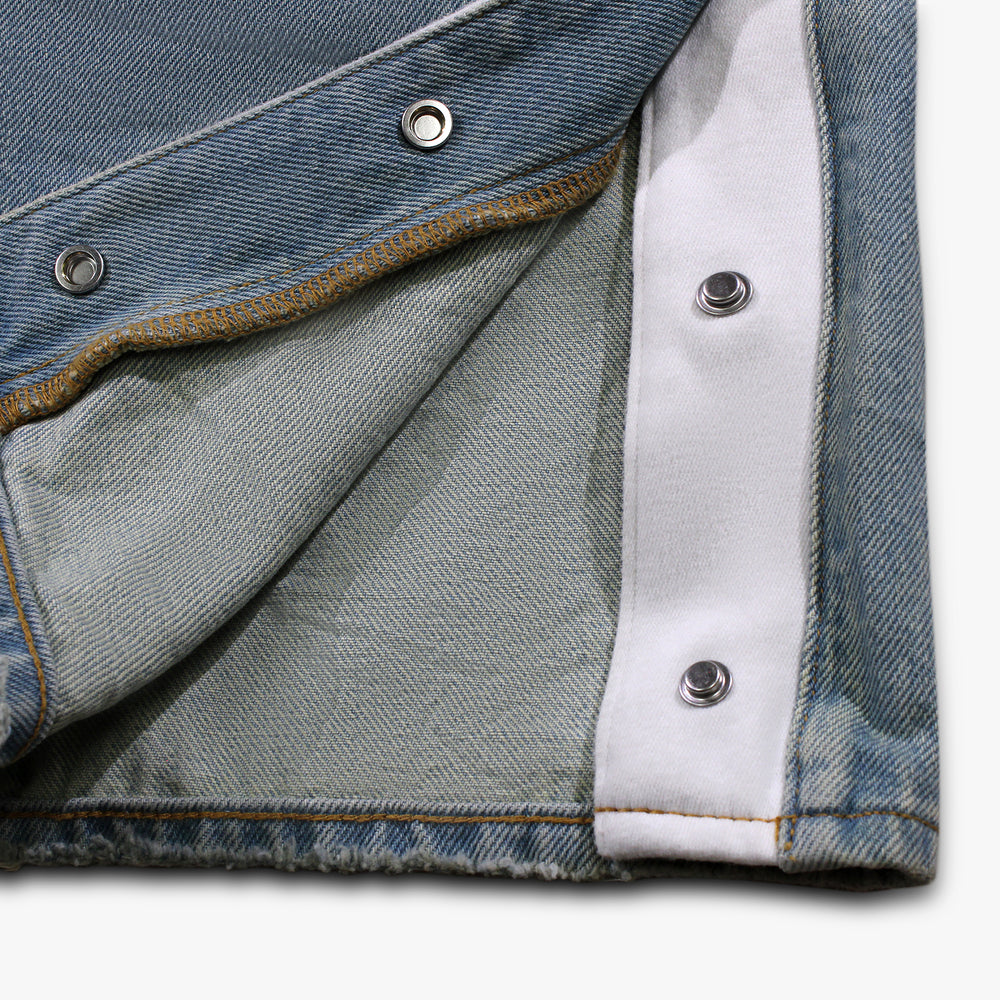 
                  
                    Men's PURPLE Tearaway Side Snaps - Light Indigo
                  
                